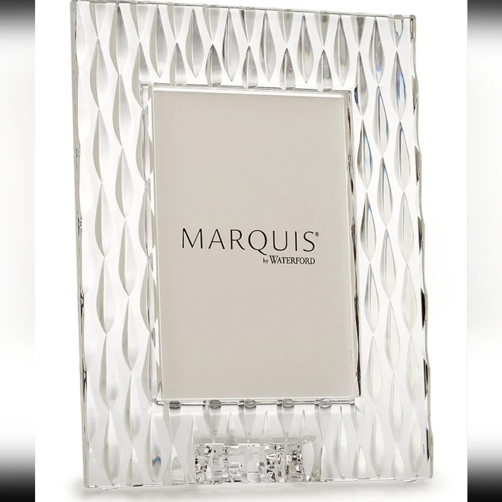 Waterford Crystal Rainfall Frame-Holds picture Portion H 10.75